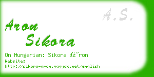 aron sikora business card